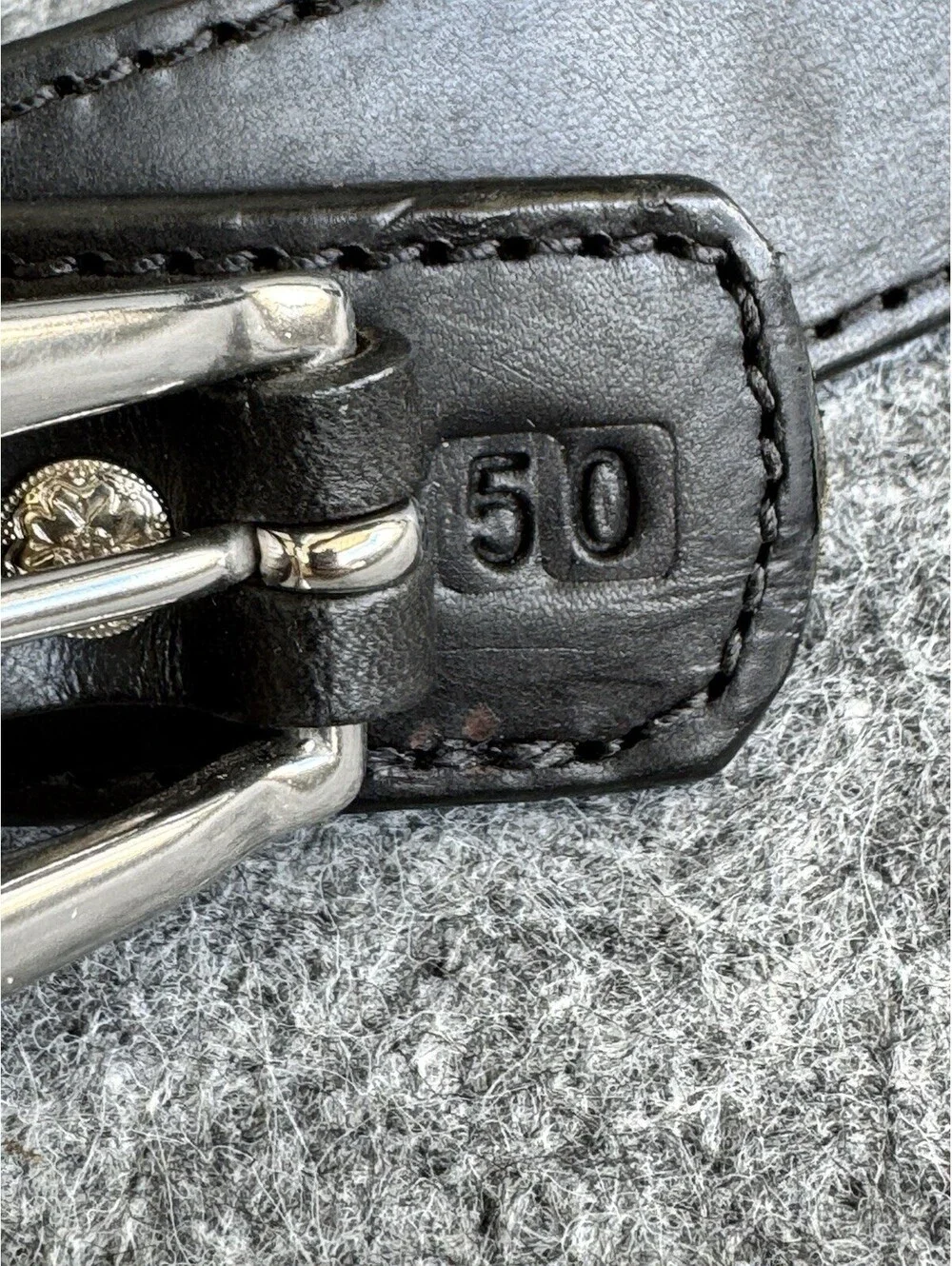 Hanks Belts Black Leather Belt Size 50 USA Made Heavy Duty 100 Year Belt